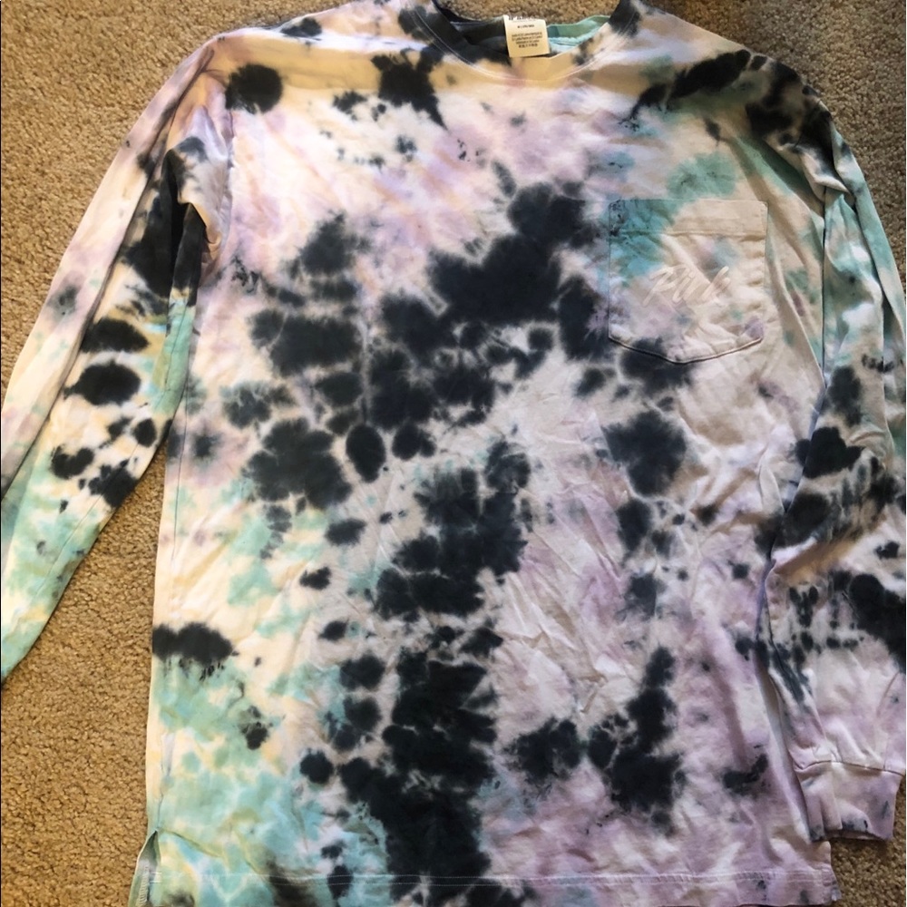 Long sleeve Tye dye Victoria Secret Pink shirt